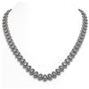 Image 1 : 28.47 ctw Oval Cut Diamond Micro Pave Necklace 18K White Gold - REF-2389R2K
