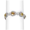 Image 1 : 26.64 ctw Canary Citrine & Diamond Bracelet 18K White Gold - REF-764R5K