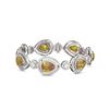 Image 3 : 26.64 ctw Canary Citrine & Diamond Bracelet 18K White Gold - REF-764R5K