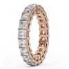 Image 3 : 5.46 ctw Princess Cut Diamond Eternity Ring 18K Rose Gold - REF-731H6R