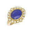 Image 3 : 4.54 ctw Sapphire & Diamond Ring 18K Yellow Gold - REF-154W5H