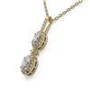 Image 3 : 1.25 ctw Oval Cut Diamond Designer Necklace 18K Yellow Gold - REF-141G3W