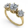 Image 2 : 2 ctw Past Present Future Certified VS/SI Diamond Ring 18k Yellow Gold - REF-435A2N
