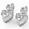 Image 1 : 2.5 ctw Heart Diamond Designer Earrings 18K White Gold - REF-734W9H