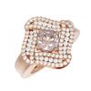 Image 3 : 3.02 ctw Morganite & Diamond Ring 18K Rose Gold - REF-272X8A
