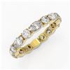 Image 1 : 3.12 ctw Oval Cut Diamond Eternity Ring 18K Yellow Gold - REF-389M8G