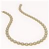 Image 2 : 33.08 ctw Pear Cut Diamond Micro Pave Necklace 18K Yellow Gold - REF-4602H8R