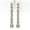 Image 2 : 4.48 ctw Pear Cut Diamond Designer Earrings 18K Yellow Gold - REF-416X8A