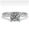 Image 1 : 1.03 ctw Cushion VS/SI Diamond Engagment Designer Ring 14k White Gold - REF-243G2W