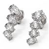 Image 1 : 3.72 ctw Oval Diamond Earrings 18K White Gold - REF-577X4A
