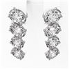 Image 2 : 3.72 ctw Oval Diamond Earrings 18K White Gold - REF-577X4A