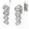 Image 3 : 3.72 ctw Oval Diamond Earrings 18K White Gold - REF-577X4A