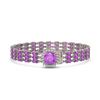 Image 1 : 24.75 ctw Amethyst & Diamond Bracelet 14K White Gold - REF-281G8W