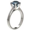 Image 3 : 2.50 ctw Certified Intense Blue Diamond Engagment Ring 10k White Gold - REF-454Y3X