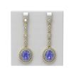 Image 1 : 15.03 ctw Tanzanite & Diamond Earrings 18K Yellow Gold - REF-709N3F
