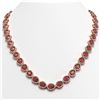 Image 1 : 35.13 ctw Tourmaline & Diamond Micro Pave Halo Necklace 10k Rose Gold - REF-963M6G