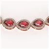Image 3 : 35.13 ctw Tourmaline & Diamond Micro Pave Halo Necklace 10k Rose Gold - REF-963M6G