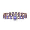 Image 1 : 28.22 ctw Tanzanite & Diamond Bracelet 14K Rose Gold - REF-400Y2X
