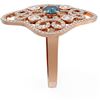 Image 2 : 2.1 ctw Intense Blue Diamond Ring 18K Rose Gold - REF-264H4R