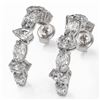 Image 1 : 4.16 ctw Pear Cut Diamond Designer Earrings 18K White Gold - REF-445N2F
