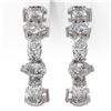 Image 2 : 4.16 ctw Pear Cut Diamond Designer Earrings 18K White Gold - REF-445N2F