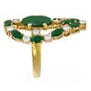 Image 2 : 12.63 ctw Emerald & Diamond Ring 18K Yellow Gold - REF-318N2F