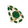 Image 3 : 12.63 ctw Emerald & Diamond Ring 18K Yellow Gold - REF-318N2F