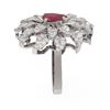 Image 2 : 3.52 ctw Ruby & Diamond Ring 18K White Gold - REF-172W2H