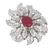 Image 3 : 3.52 ctw Ruby & Diamond Ring 18K White Gold - REF-172W2H