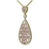 Image 3 : 10.86 ctw Morganite & Diamond Necklace 18K Yellow Gold - REF-323K6Y