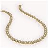 Image 2 : 23.95 ctw Diamond Micro Pave Necklace 18K Yellow Gold - REF-1813K5Y