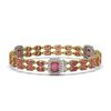 Image 2 : 17.79 ctw Tourmaline & Diamond Bracelet 14K Yellow Gold - REF-305Y3X