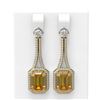 Image 1 : 10.35 ctw Canary Citrine & Diamond Earrings 18K Yellow Gold - REF-214M5G
