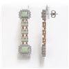 Image 2 : 8.26 ctw Opal & Diamond Earrings 14K Rose Gold - REF-204X4A