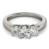 Image 1 : 0.75 ctw VS/SI Diamond 3 Stone Ring 18k White Gold - REF-96Y4X