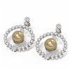 Image 3 : 2 ctw Diamond & Pearl Earrings 18K White Gold - REF-188Y2X