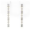 Image 2 : 2.88 ctw Emerald Cut Diamond Designer Earrings 18K Yellow Gold - REF-511A6N