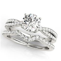 1.2 ctw Certified VS/SI Diamond 2pc Wedding Set 14k White Gold - REF-158M5G