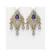 Image 1 : 15.15 ctw Sapphire & Diamond Earrings 18K Yellow Gold - REF-781W8H