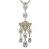 Image 1 : 2.75 ctw Pear Cut Diamond Designer Necklace 18K Yellow Gold - REF-369G3W