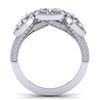 Image 3 : 2.25 ctw Certified VS/SI Diamond 3 Stone Micro Ring 14k White Gold - REF-236Y2X