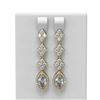 Image 1 : 3.89 ctw Marquise Diamond Earrings 18K Yellow Gold - REF-496H9R