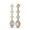 Image 2 : 3.89 ctw Marquise Diamond Earrings 18K Yellow Gold - REF-496H9R