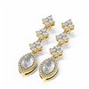 Image 3 : 3.89 ctw Marquise Diamond Earrings 18K Yellow Gold - REF-496H9R