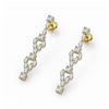 Image 1 : 5.28 ctw Princess & Marquise Diamond Earrings 18K Yellow Gold - REF-621R3K