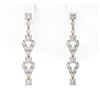 Image 2 : 5.28 ctw Princess & Marquise Diamond Earrings 18K Yellow Gold - REF-621R3K