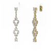 Image 3 : 5.28 ctw Princess & Marquise Diamond Earrings 18K Yellow Gold - REF-621R3K