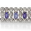 Image 2 : 17.50 ctw Tanzanite & Diamond Bracelet 18k White Gold - REF-581A8N