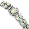 Image 2 : 17.42 ctw Opal & Diamond Bracelet 14K White Gold - REF-336G4W