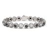 Image 1 : 10.39 ctw Black & Diamond Micro Pave Bracelet 18K White Gold - REF-635R6K